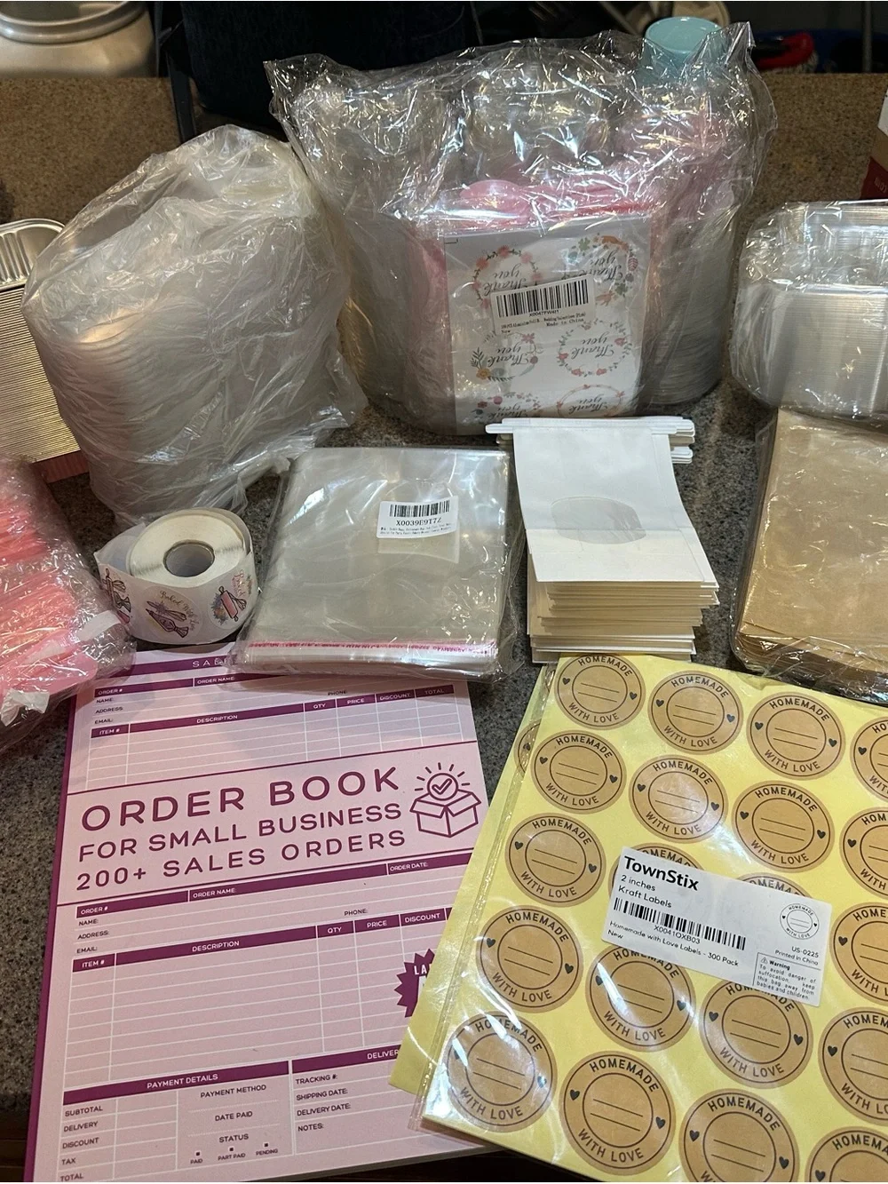 Order Book & Packaging Supplies Bundle - Pink